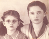 Bina y Esther en Italia (1946), al ser rescatadas por asociaciones judías que ayudaban a niños y huérfanos a salir de Polonia, con destino final a la tierra de Israel. 
Archivo privado.