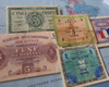 Moneda emitida por el ejército aliado, en los diferentes países donde realizaba sus operaciones de liberación.  
Archivo privado.