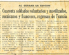 Cobertura de prensa en México, al regresar Marcel, luego del triunfo de las Fuerzas Francesas Libres, luego de 3 años de servicio (Agosto, 1945).
Archivo privado.